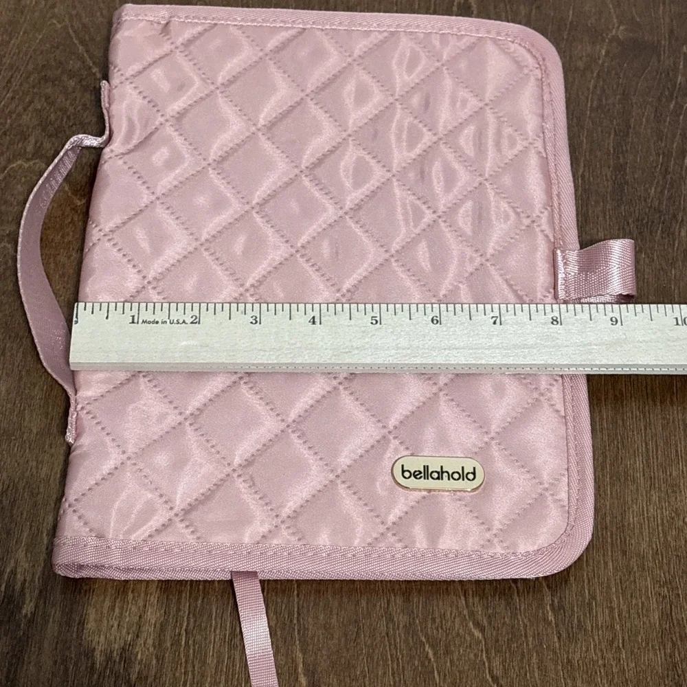 Pink‎ Bible Cover Bellahold Model BH05 Quilted Tabs Handle Ribbon Book Mark New